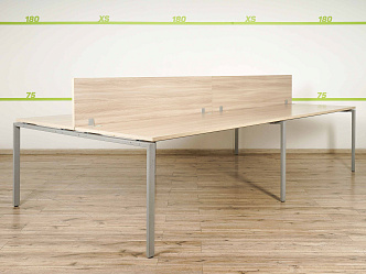 Комплект офисной мебели 6400x1630x1100 мм Металл Ясень шимо Россия