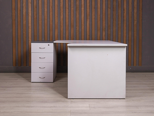 Стол с тумбой ДСП Серый Россия