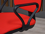 Кресло на колесах для персонала Престиж Ткань Красный Россия (018-00000)