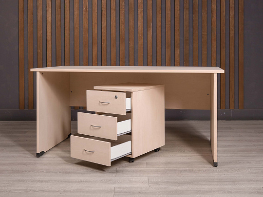 Стол с тумбой ДСП Дуб Россия