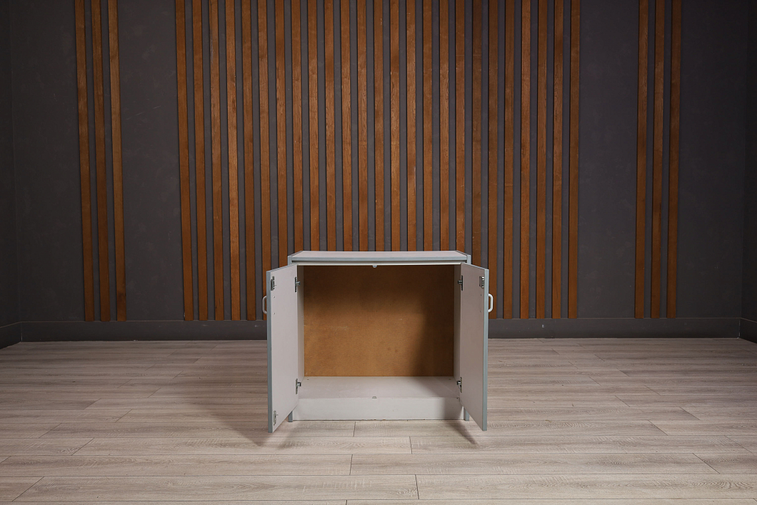 Тумба под оргтехнику ДСП Серый Россия (24364-04085)