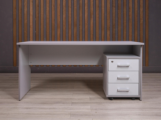 Стол с тумбой ДСП Серый Россия