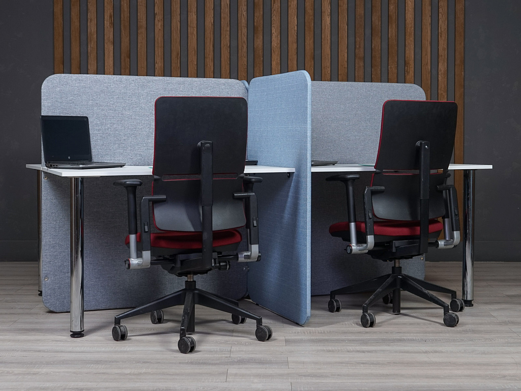 Бенч система на 4 рабочих места Ромео 13 2270x1600x1210 мм ДСП Белый Россия (22612-120324)