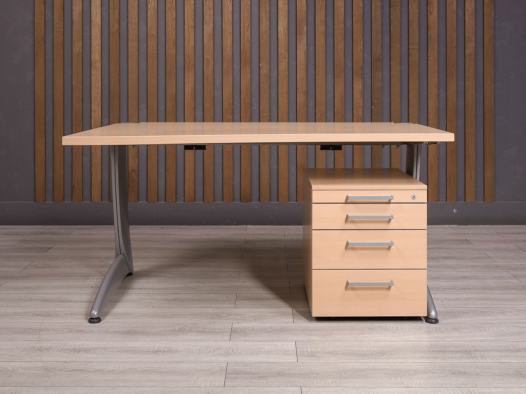 Стол с тумбой Steelcase ДСП Клен США (2157-14045)
