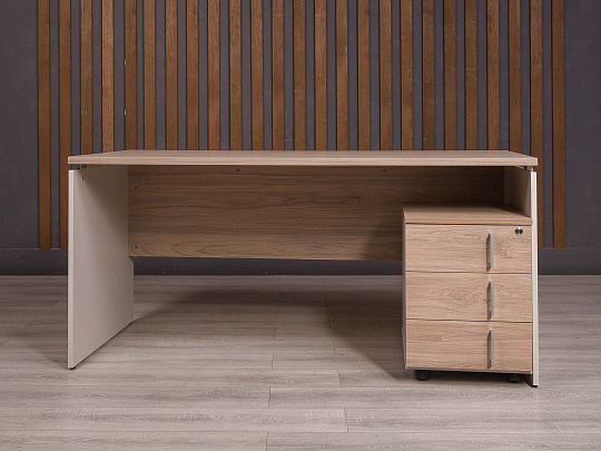 Стол с тумбой ДСП Ясень шимо Россия