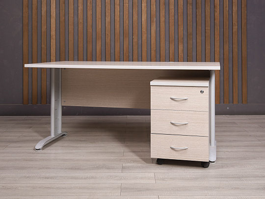 Стол с тумбой ДСП Ясень шимо Россия