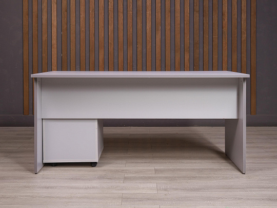 Стол с тумбой ДСП Серый Россия