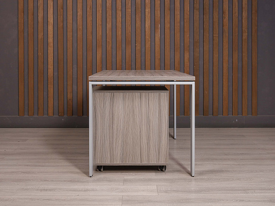 Стол с тумбой ДСП Ясень шимо Россия