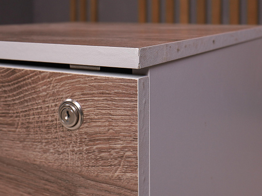 Тумба подкатная ДСП Ясень шимо Россия