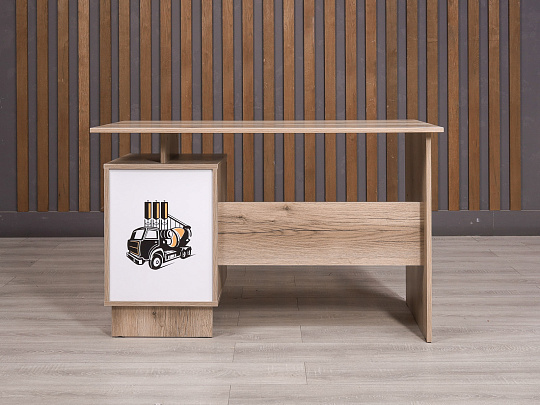 Стол с тумбой ДСП Ясень шимо Россия