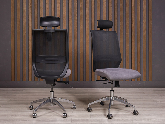 Кресло руководителя Ткань Серый Россия