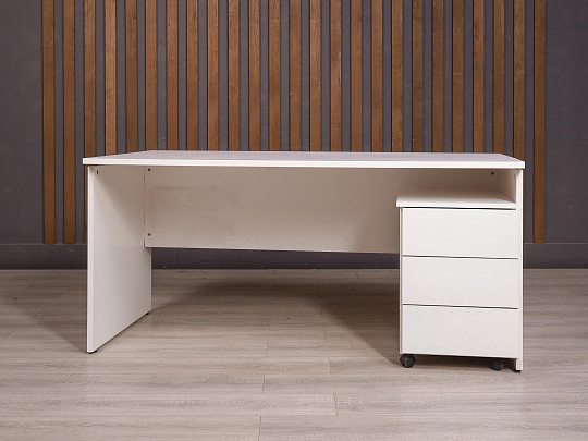 Стол с тумбой ДСП Белый Россия