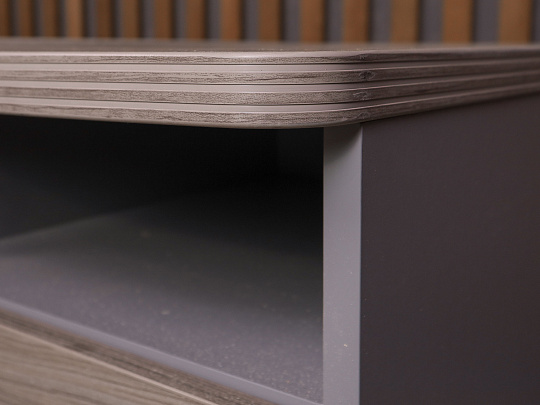 Стол с тумбой ДСП Ясень шимо Россия