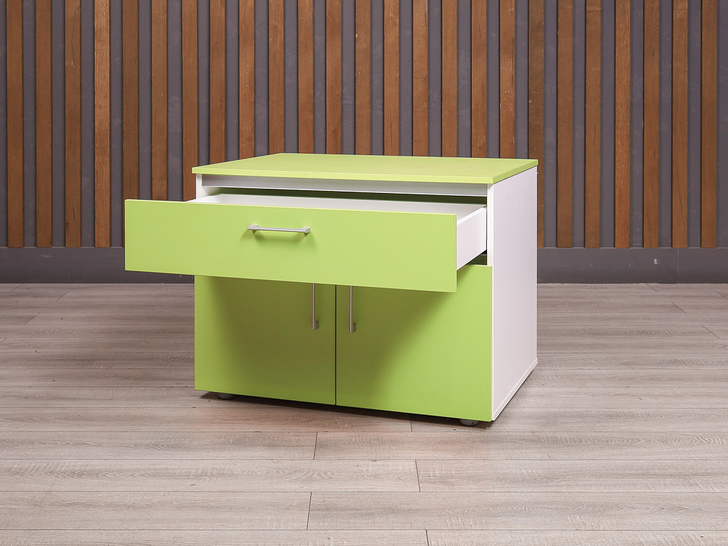 Тумба под оргтехнику ДСП Зелёный Россия (24370-22085)