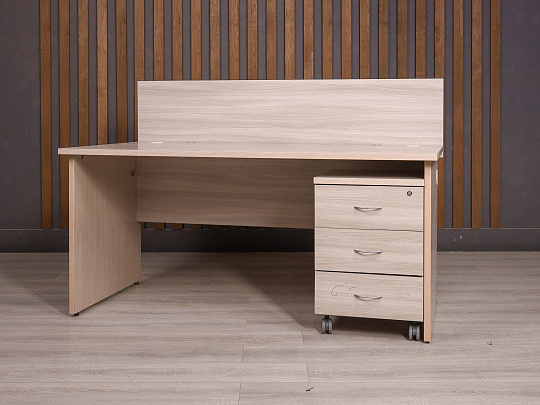 Стол с тумбой ДСП Ясень шимо Россия