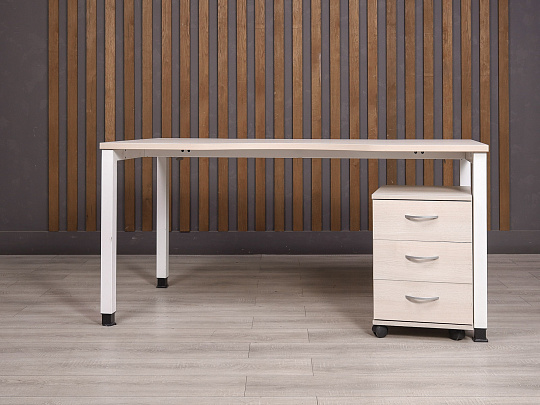 Стол с тумбой ДСП Ясень шимо Россия