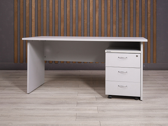 Стол с тумбой СП Мебель ДСП Серый Россия