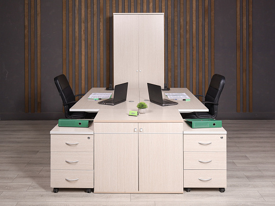 Комплект офисной мебели ДСП Ясень шимо Россия