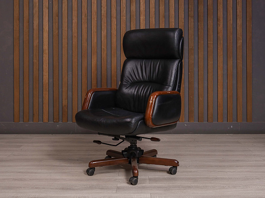 Кресло руководителя CHAIRMAN 417 Кожа Чёрный Россия