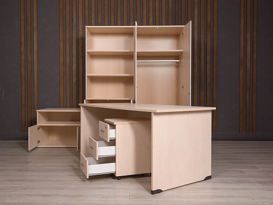 Готовое решение на 2 рабочих места  ДСП Дуб Россия