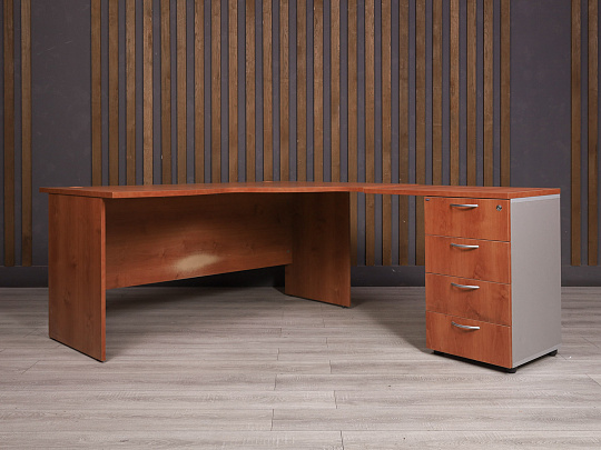 Стол с тумбой ДСП Орех Россия