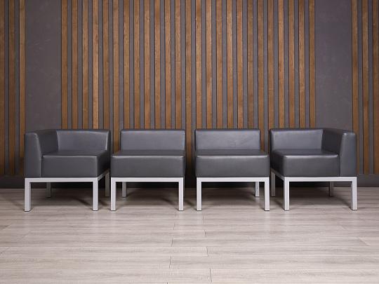 Диван Искусственная кожа Серый Россия