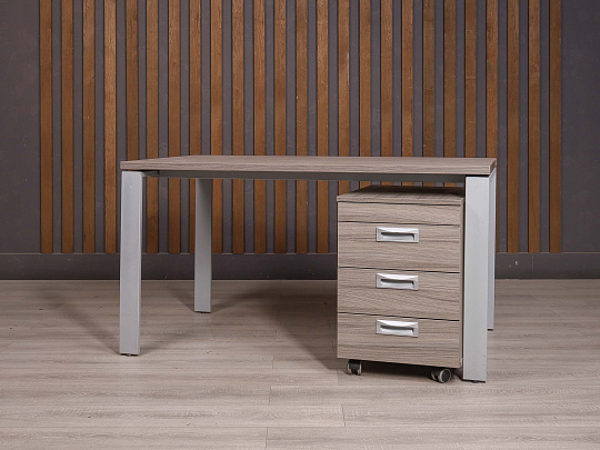 Стол с тумбой ДСП Ясень шимо Россия