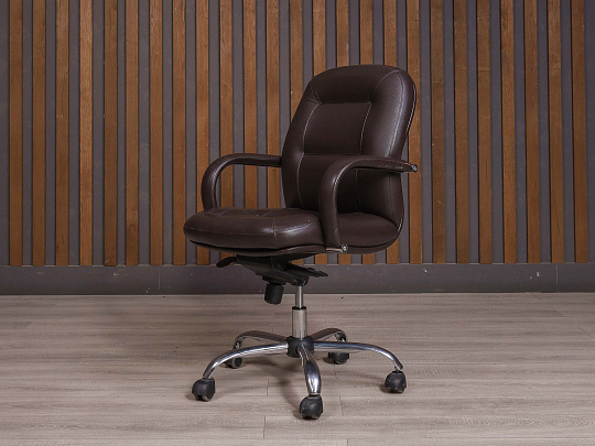 Кресло руководителя UNITAL Кожа Коричневый Россия