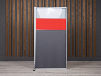 Офисная перегородка Мобильная 830x1590 Металл Серый; Красный Россия