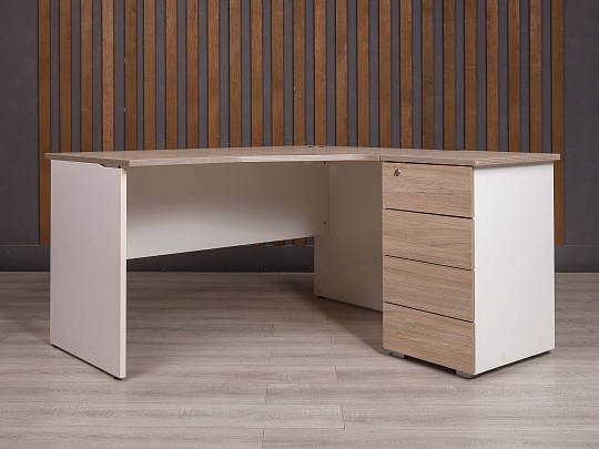 Стол с тумбой ДСП Ясень шимо Россия