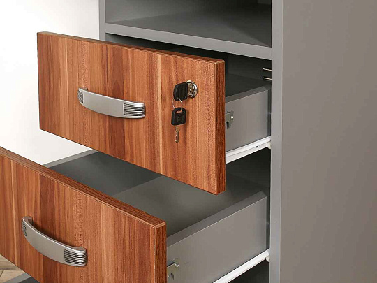 Тумба приставная Berlin ДСП Серый Россия