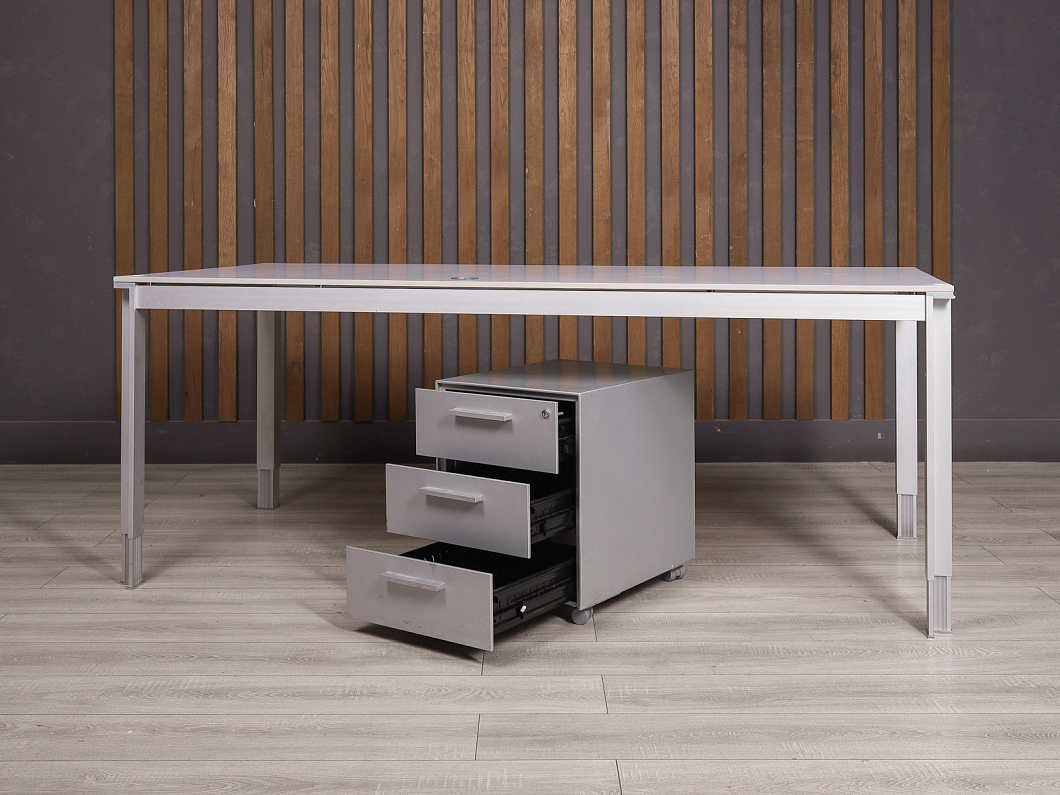 Стол с тумбой ALEA Металл Серый Италия (2164-28105)