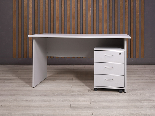 Стол с тумбой ДСП Серый Россия