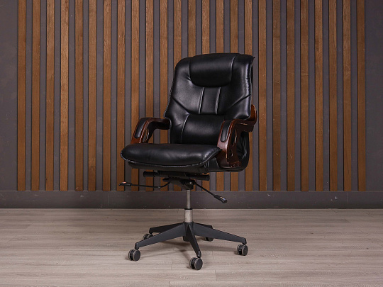 Кресло руководителя Кожа Чёрный Россия