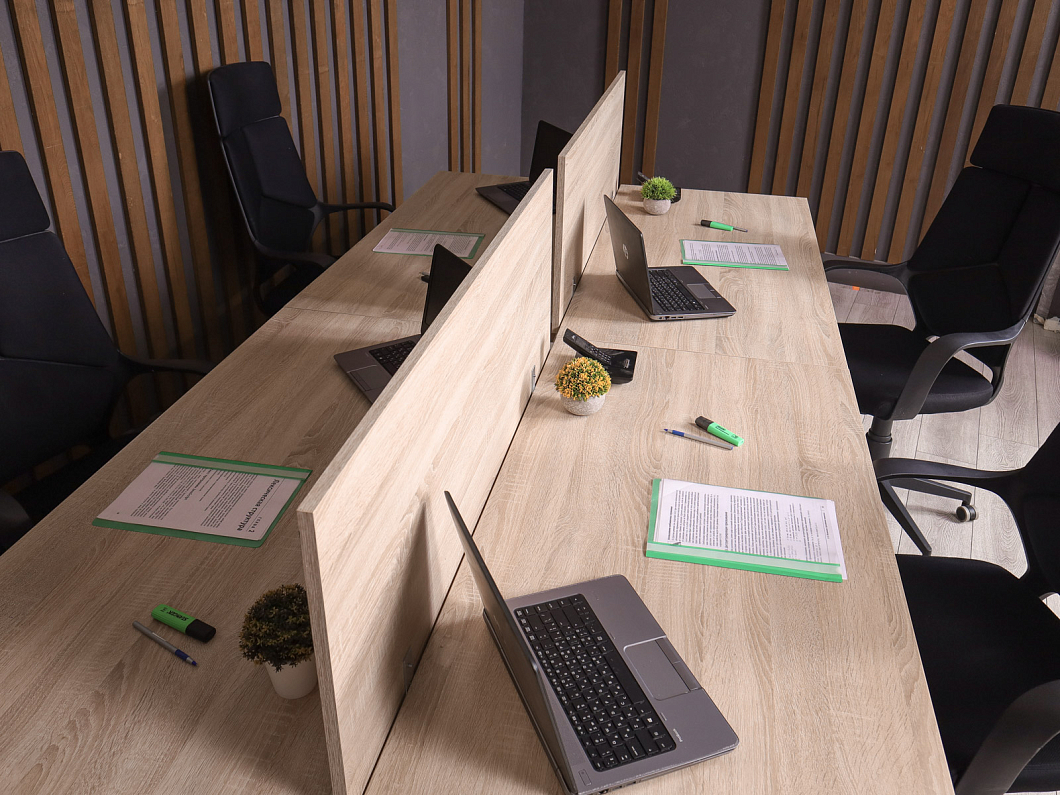 Бенч система на 4 рабочих места ДСП Ясень шимо Россия (22743-20065)