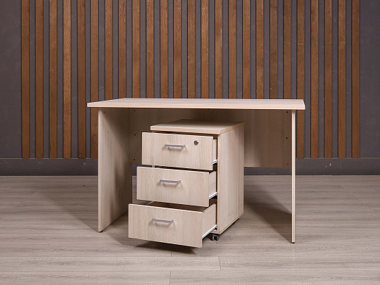 Стол с тумбой ДСП Дуб Россия