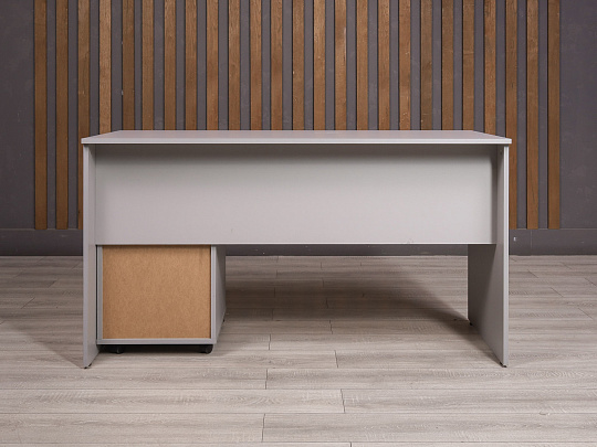 Стол с тумбой ДСП Серый Россия