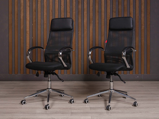 Офисное кресло ДЭФО Ткань Чёрный Россия