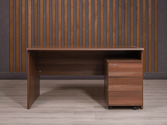 Стол с тумбой ДСП Ясень шимо Россия