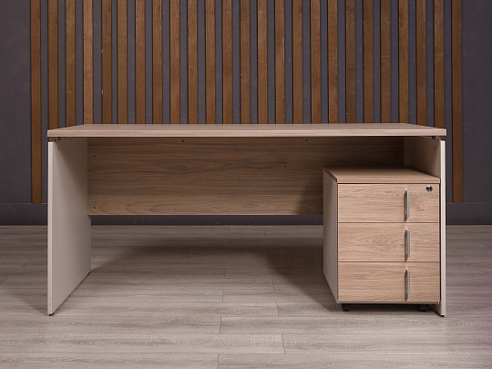 Стол с тумбой ДСП Ясень шимо Россия