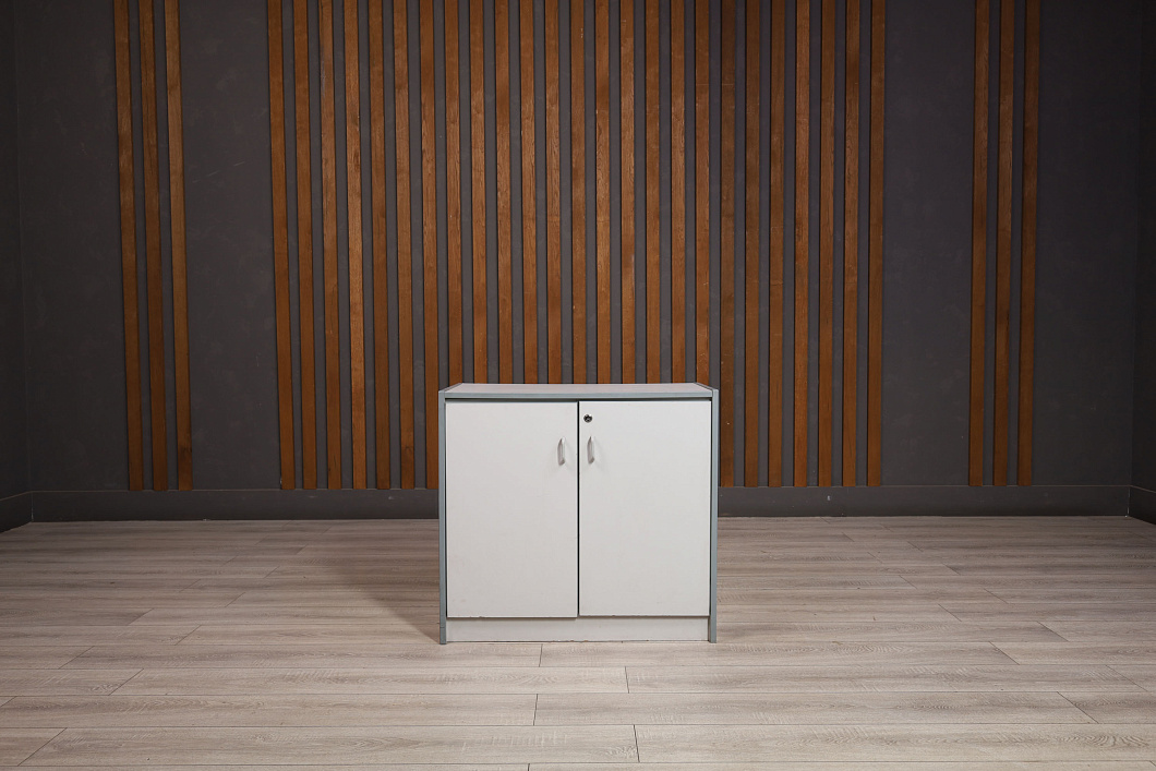 Тумба под оргтехнику ДСП Серый Россия (24364-04085)