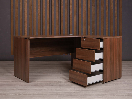 Стол с тумбой ДСП Ясень шимо Россия