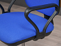 Кресло на колесах для персонала Престиж Ткань; Пластик Синий Россия (017-00000)