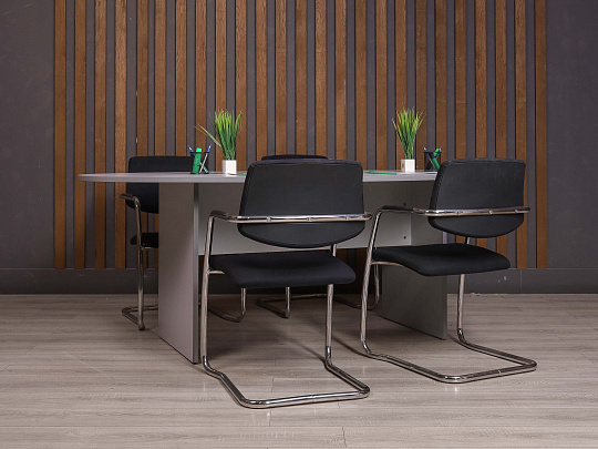 Стол для переговоров ДСП Серый Россия