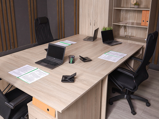 Комплект офисной мебели ДСП Ясень шимо Россия