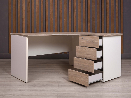 Стол с тумбой ДСП Ясень шимо Россия