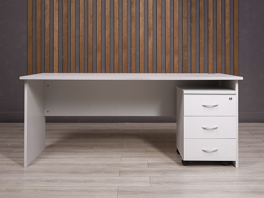 Стол с тумбой ДСП Серый Россия