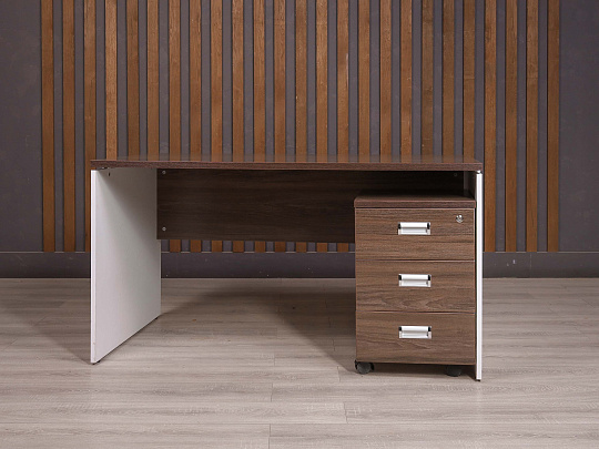 Стол с тумбой ДСП Ясень шимо Россия