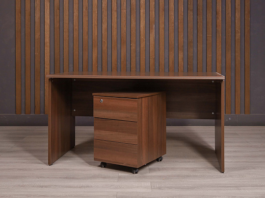 Стол с тумбой ДСП Ясень шимо Россия