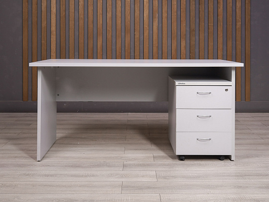 Стол с тумбой СП Мебель ДСП Серый Россия